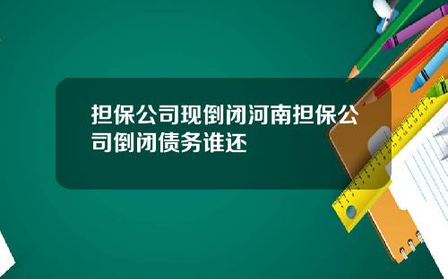 担保公司现倒闭河南担保公司倒闭债务谁还