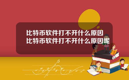 比特币软件打不开什么原因比特币软件打不开什么原因呢