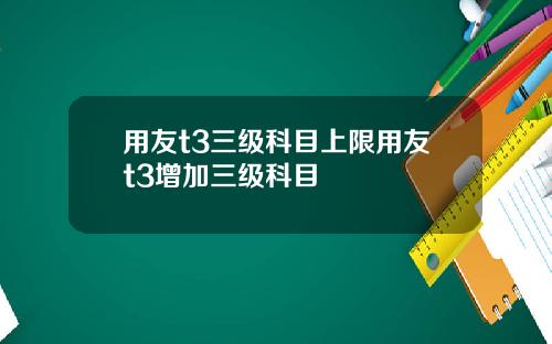 用友t3三级科目上限用友t3增加三级科目