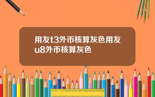 用友t3外币核算灰色用友u8外币核算灰色