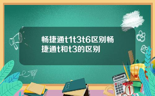 畅捷通t1t3t6区别畅捷通t和t3的区别