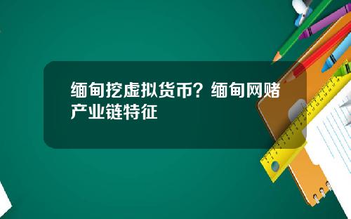 缅甸挖虚拟货币？缅甸网赌产业链特征