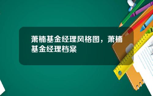 萧楠基金经理风格图，萧楠基金经理档案