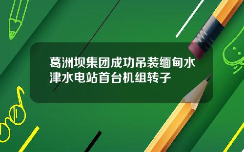 葛洲坝集团成功吊装缅甸水津水电站首台机组转子