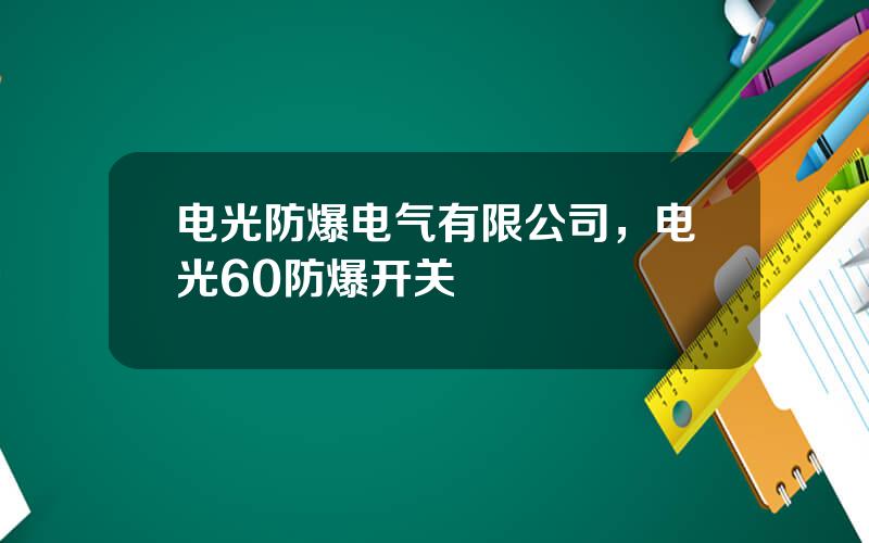 电光防爆电气有限公司，电光60防爆开关