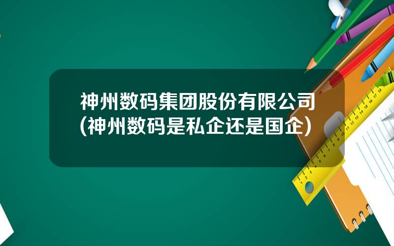 神州数码集团股份有限公司(神州数码是私企还是国企)