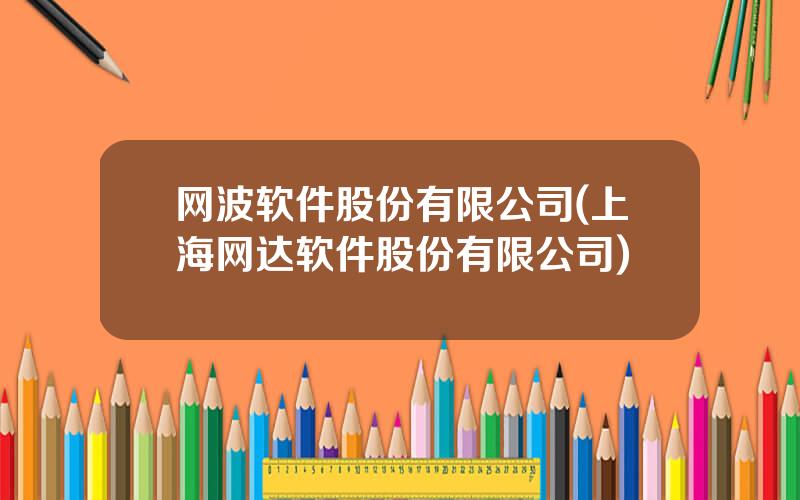 网波软件股份有限公司(上海网达软件股份有限公司)