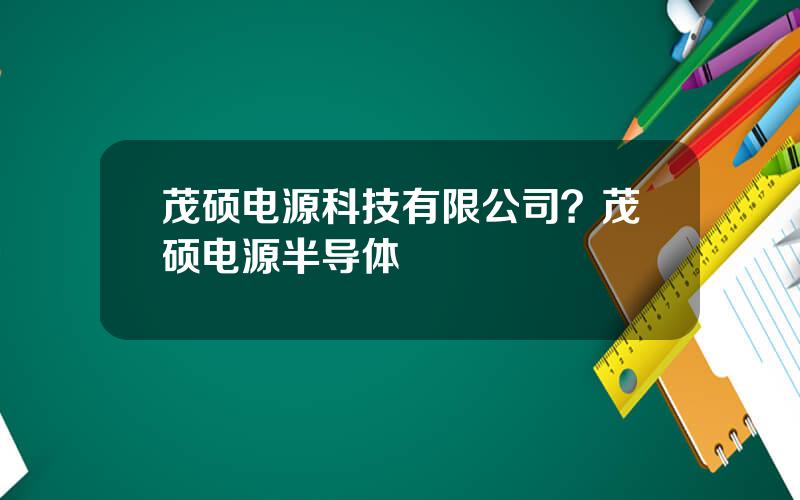 茂硕电源科技有限公司？茂硕电源半导体